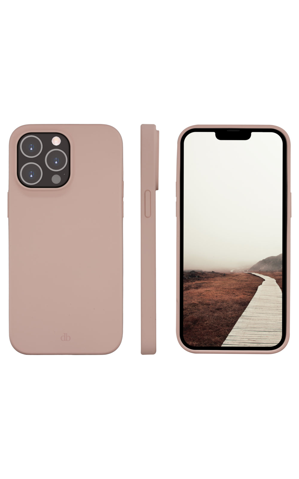 dbramante1928 Costa Rica Backcover – für Apple iPhone 14 Pro Max, Recycling-Kunststoff + Silikon, Pink Sand