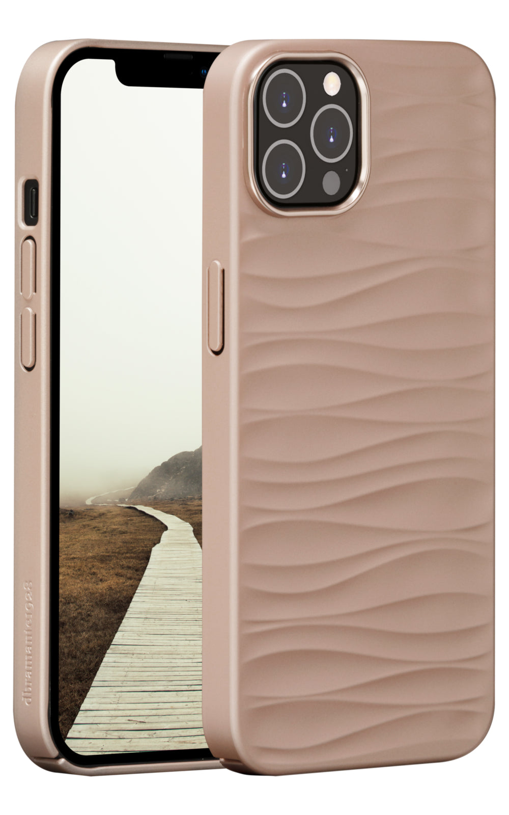 dbramante1928 Backcover – für Apple iPhone 14 Pro, Recycling-Kunststoff, Pink, bis 1,2 m sturzsicher