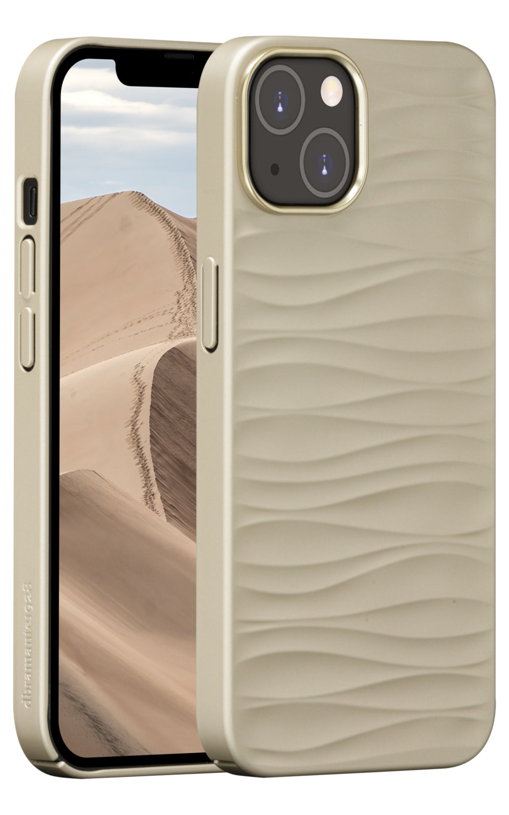 dbramante1928 Backcover – für Apple iPhone 14 Plus, Recycling-Kunststoff, Sand, bis 1,2 m sturzsicher