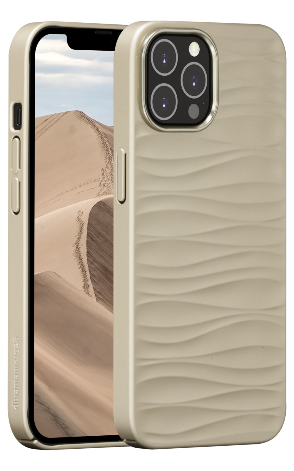 dbramante1928 Dune – Backcover – für Apple iPhone 14 Pro Max, Sand, Kabelloses Laden, bis 1,2 m Sturzsicher