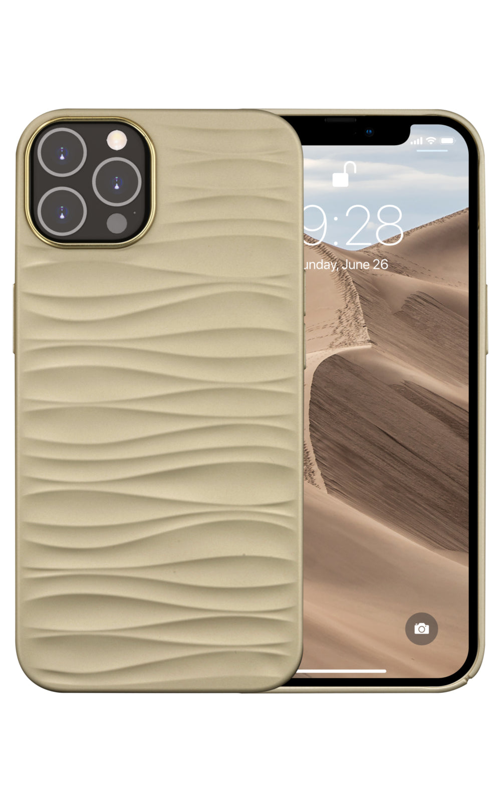 dbramante1928 Dune – Backcover – für Apple iPhone 14 Pro Max, Sand, Kabelloses Laden, bis 1,2 m Sturzsicher