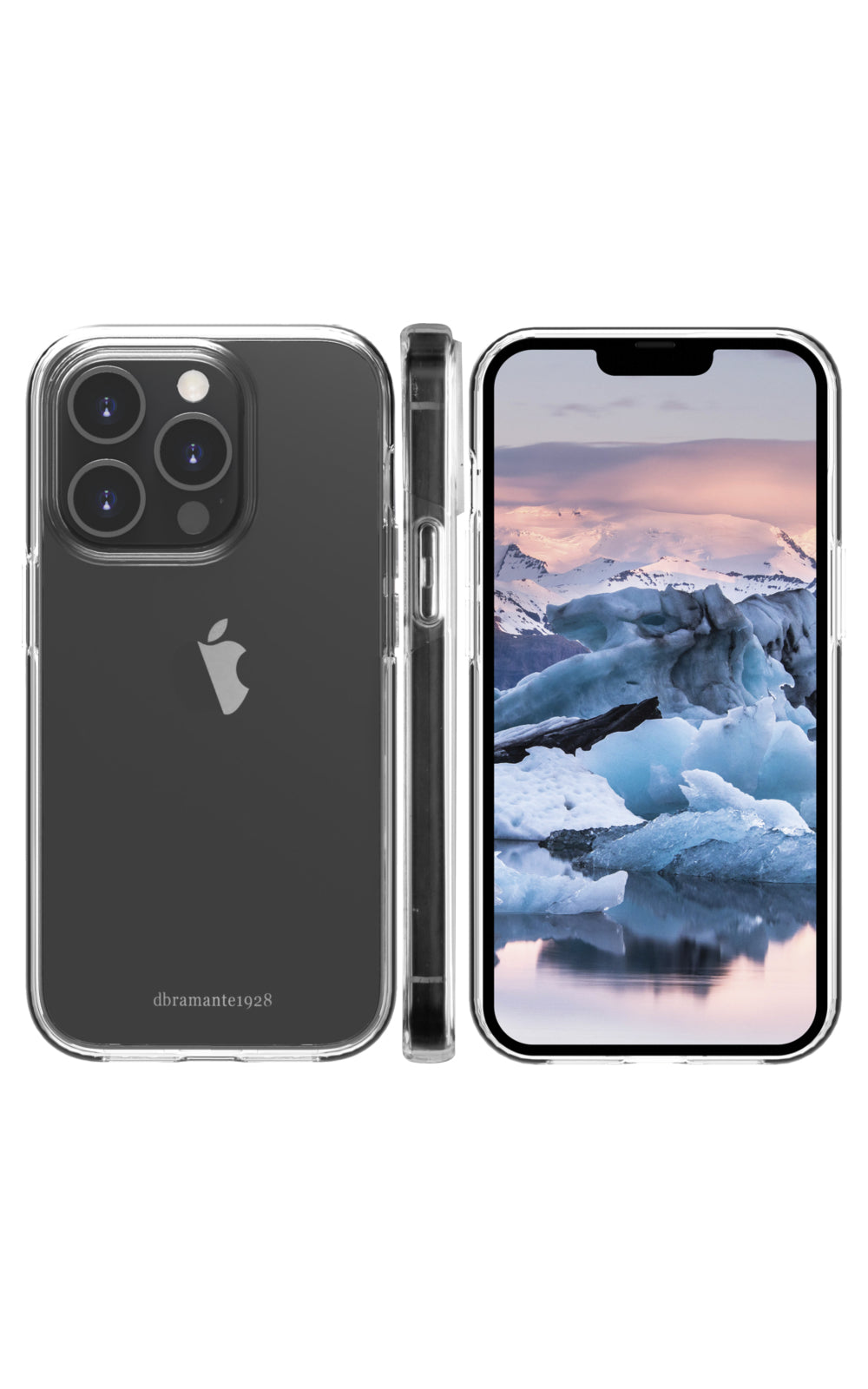 dbramante1928 Backcover – für Apple iPhone 14 Pro, Transparent, bis 3 m sturzsicher, kabelloses Laden