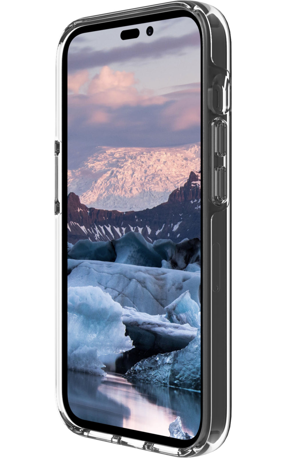 dbramante1928 Backcover – für Apple iPhone 14 Pro, Transparent, bis 3 m sturzsicher, kabelloses Laden
