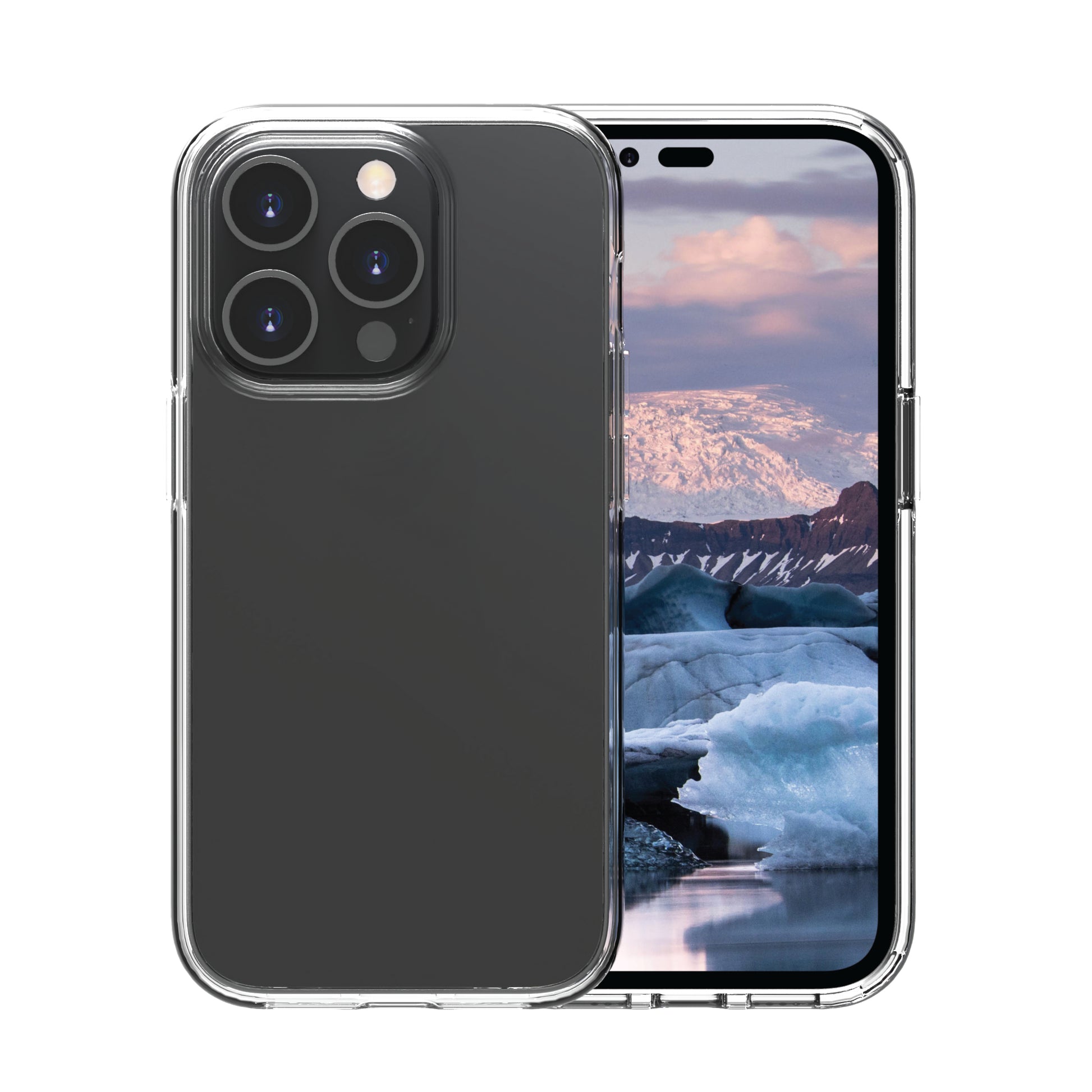 dbramante1928 Backcover – für Apple iPhone 14 Pro, Transparent, bis 3 m sturzsicher, kabelloses Laden