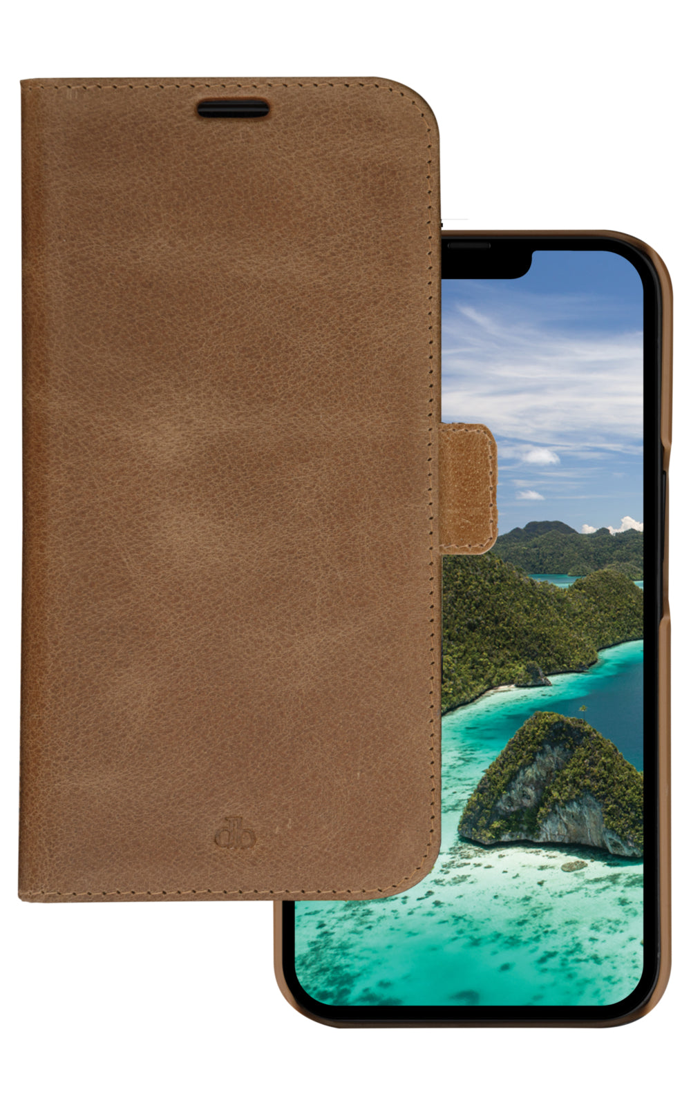 dbramante1928 Lynge Folio – für Apple iPhone 14 Pro Max, 3 Kartenfächer, Leder, Beige