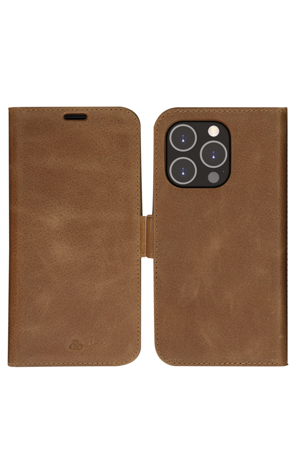 dbramante1928 Lynge Wallethülle – für Apple iPhone 14 Pro, 3 Kartenfächer, Leder, Beige
