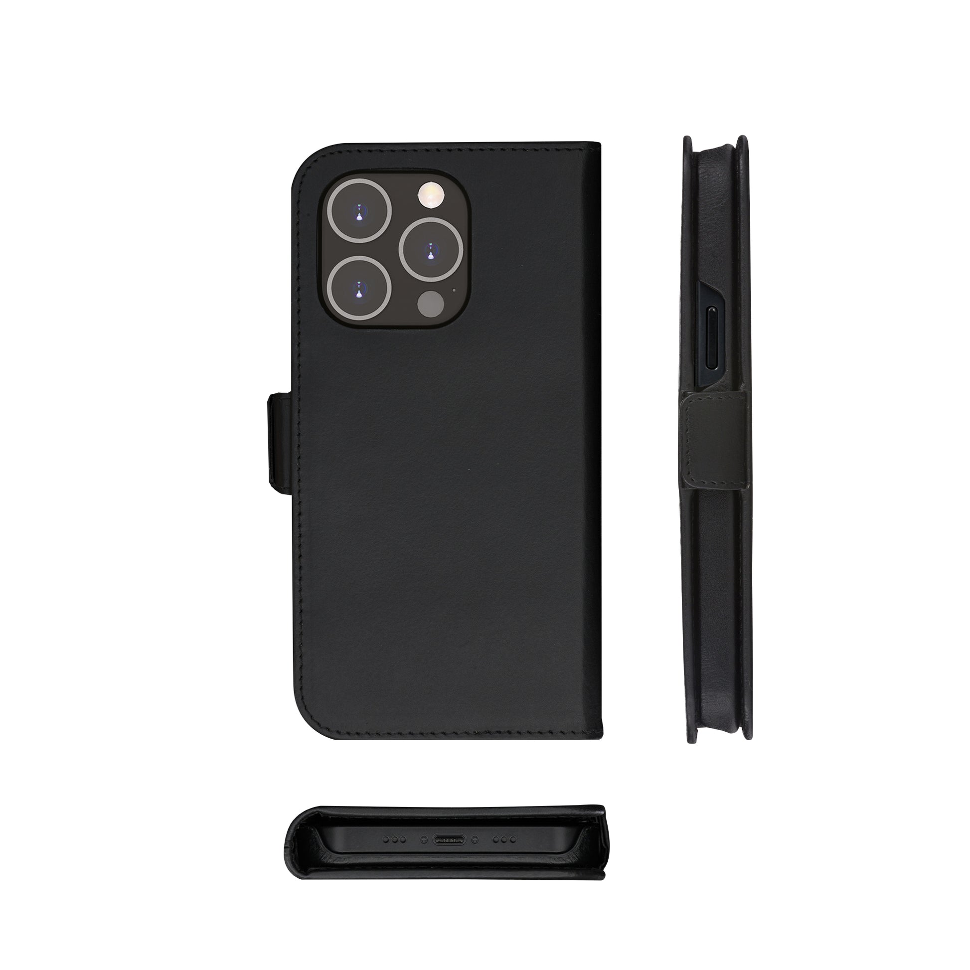 dbramante1928 Folio – für Apple iPhone 14 Pro Max, mit Kartenfach, Leder, schwarz