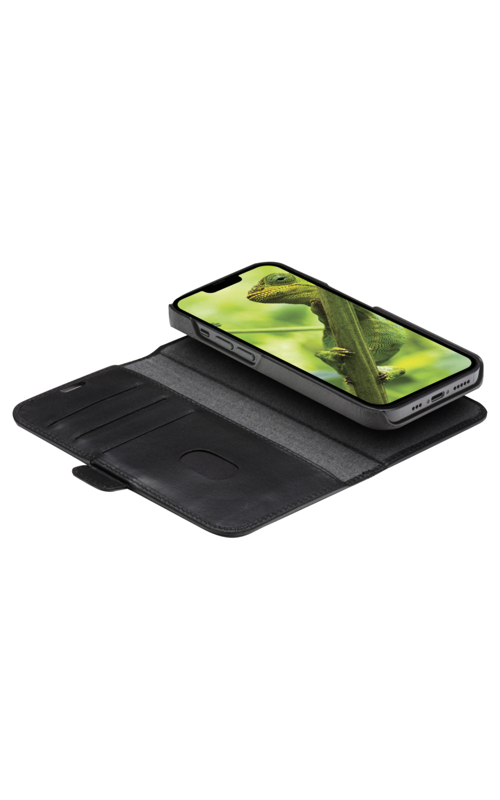 dbramante1928 Lynge Folio – für Apple iPhone 14, 3 Kartenfächer, Leder, Schwarz