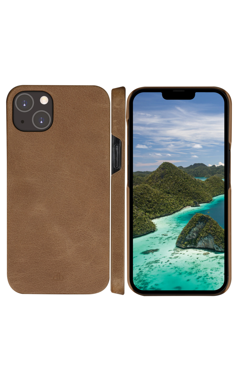dbramante1928 Lynge Wallethülle – für Apple iPhone 14 Plus, 3 Kartenfächer, Leder, Beige