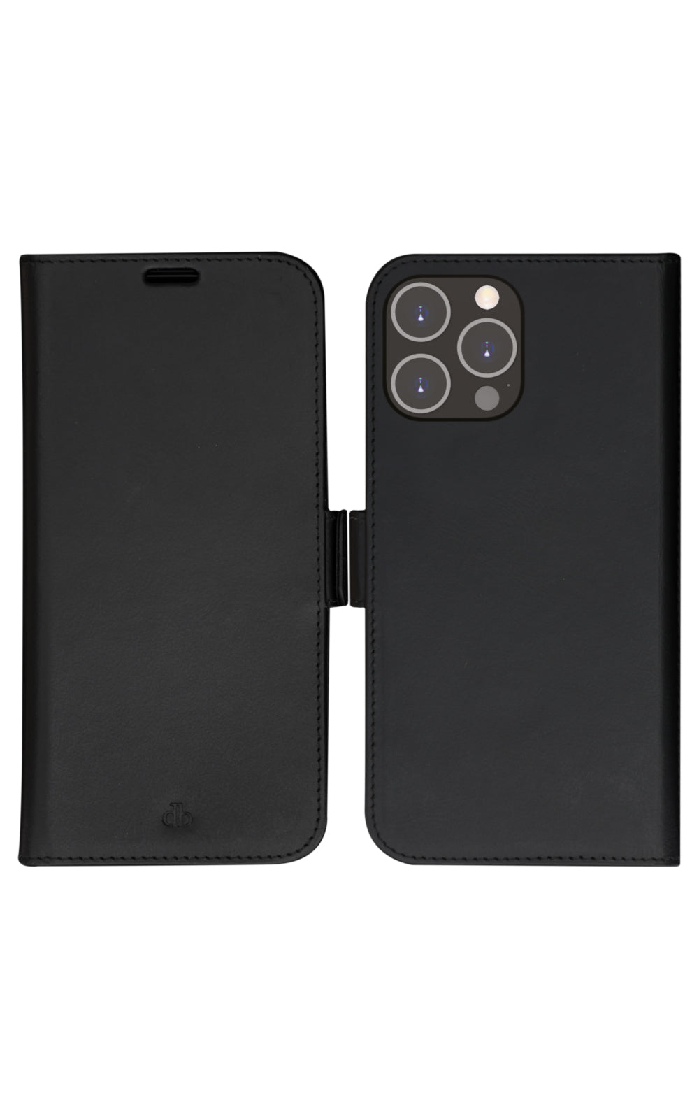 dbramante1928 Folio – für Apple iPhone 14 Pro Max, mit Kartenfach, Leder, schwarz