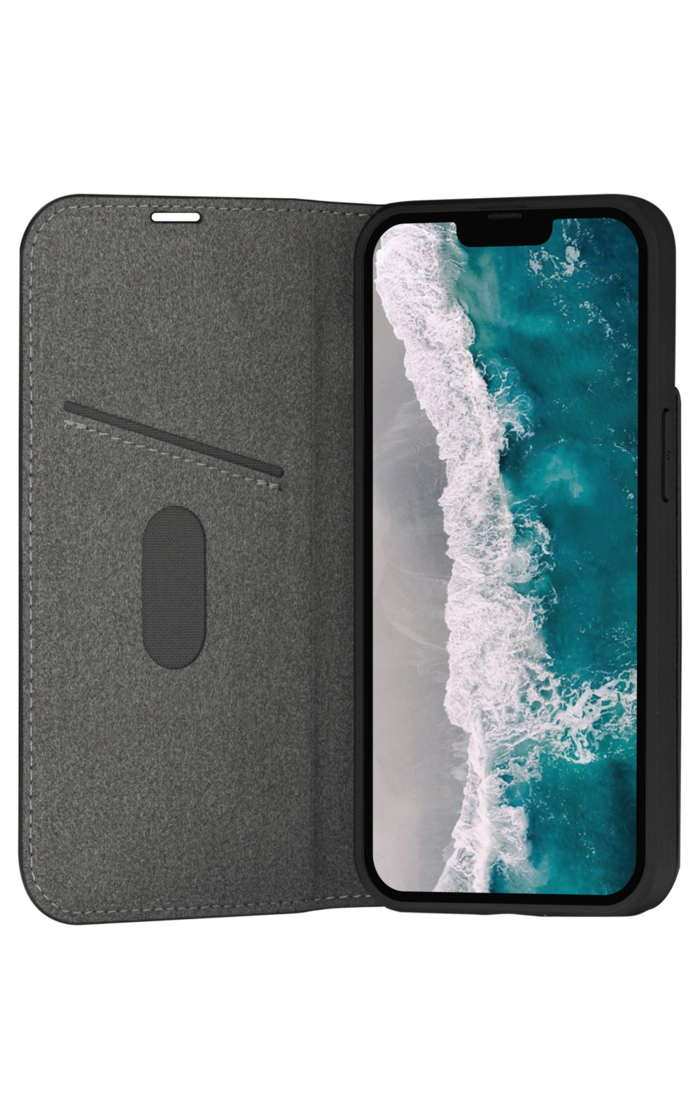 dbramante1928 Oslo – Wallethülle – für Apple iPhone 14, mit Ständer, 3 Kartenfächer, Leder, schwarz