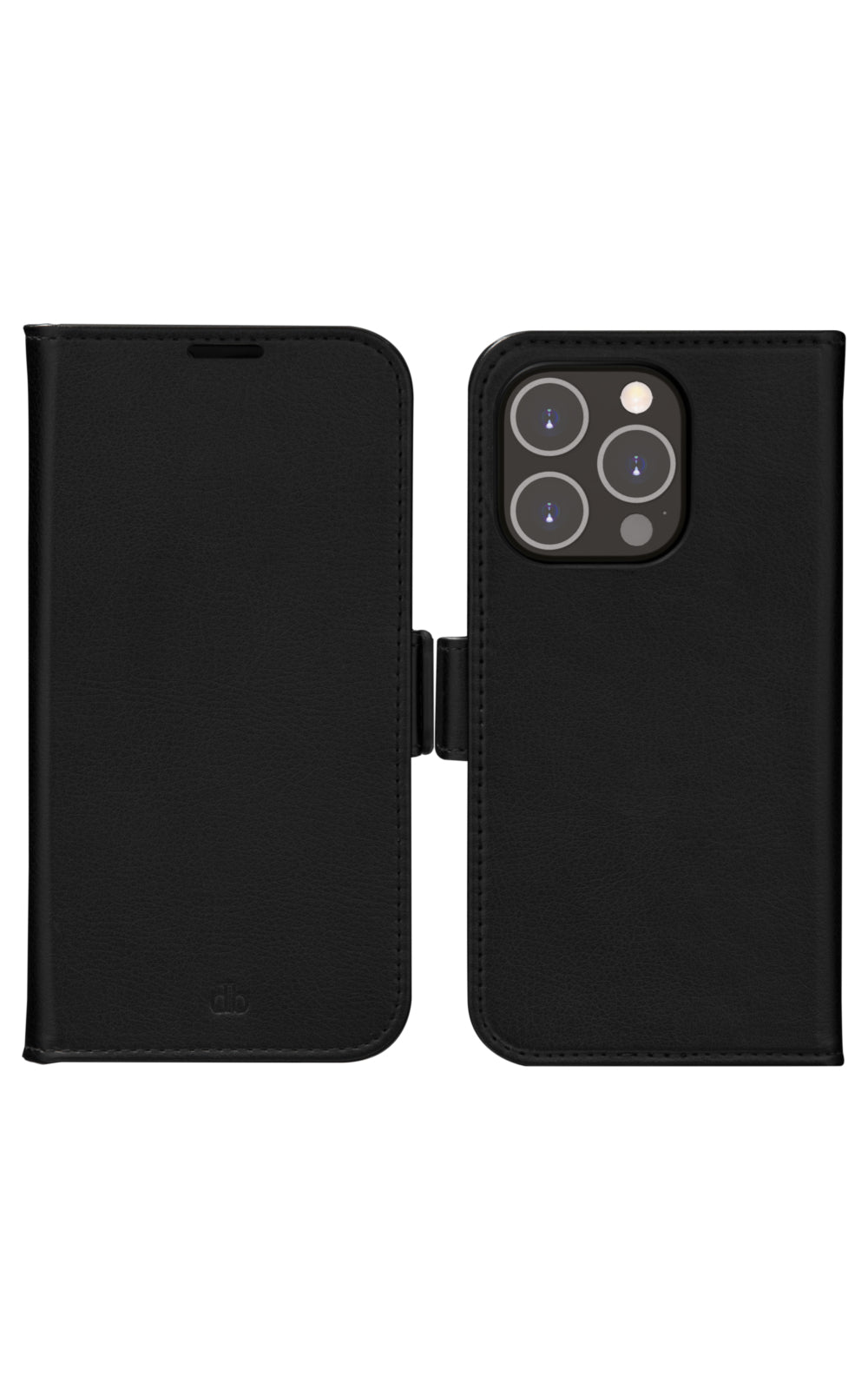 dbramante1928 Wallethülle – für Apple iPhone 14 Pro, Recycling-Kunststoff, Schwarz, Magnetverschluss