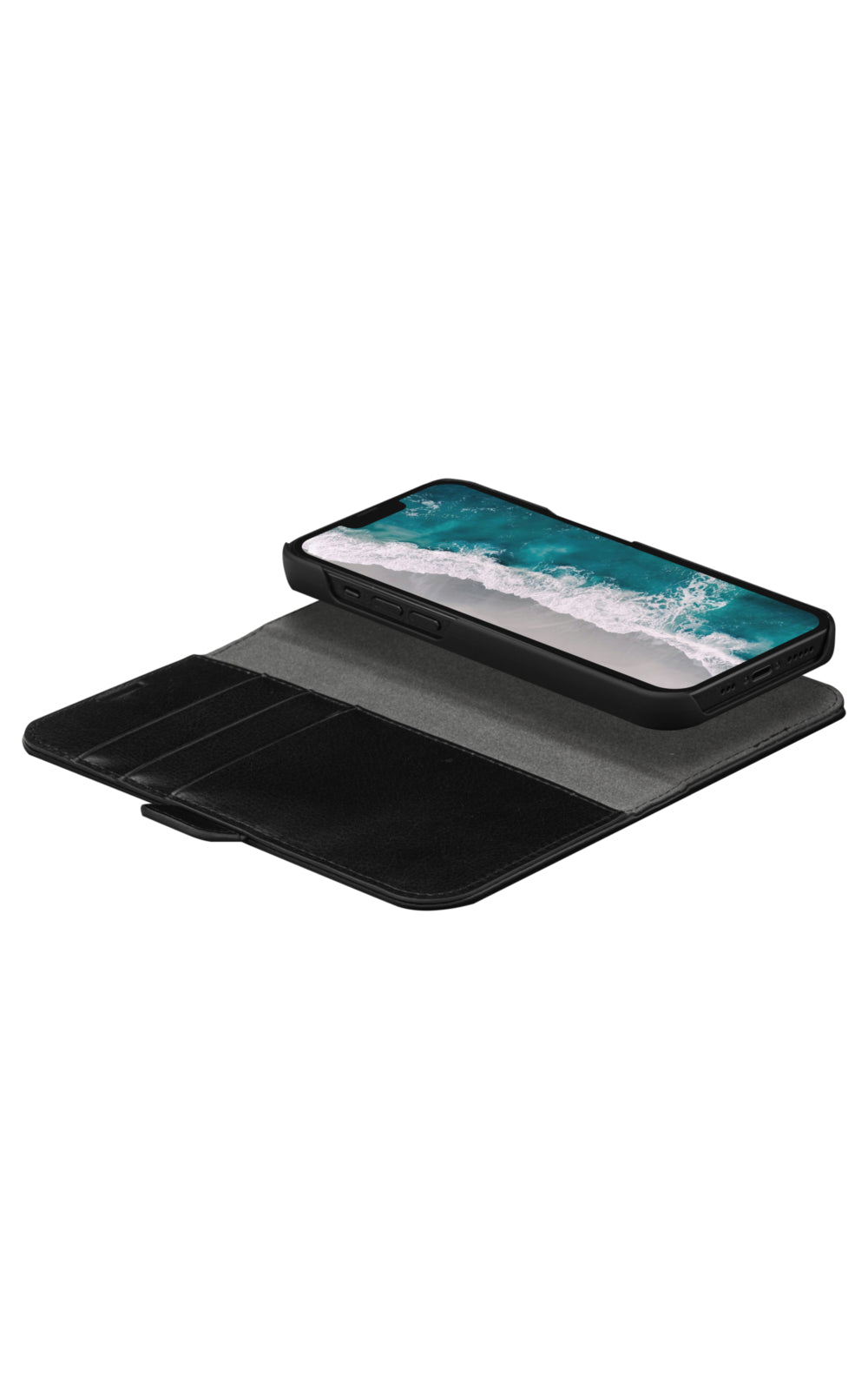 dbramante1928 Wallethülle – für Apple iPhone 14 Pro, Recycling-Kunststoff, Schwarz, Magnetverschluss