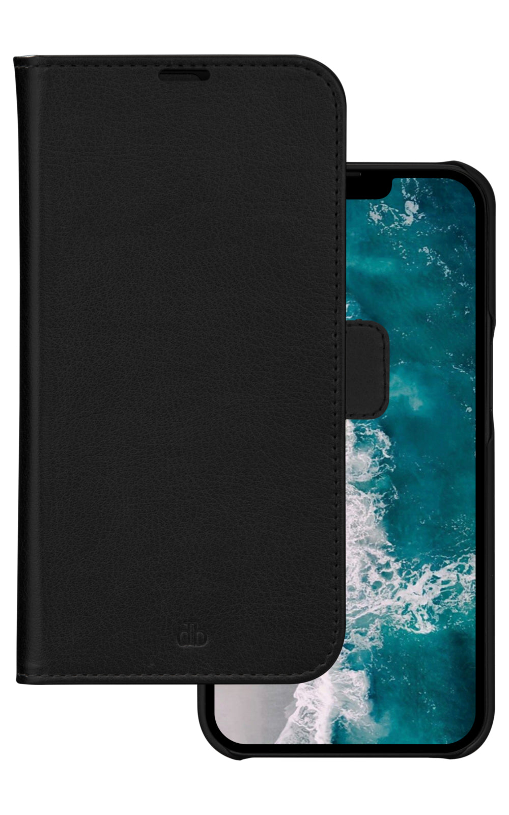 dbramante1928 Stockholm Wallethülle – für Apple iPhone 14 Plus, 3 Kartenfächer, Recycling-Kunststoff, schwarz