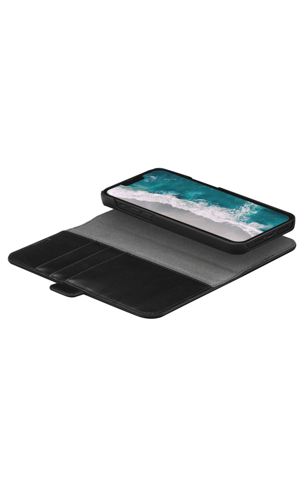 dbramante1928 Stockholm Wallethülle – für Apple iPhone 14 Pro Max, schwarz, Magnetverschluss, kabelloses Laden