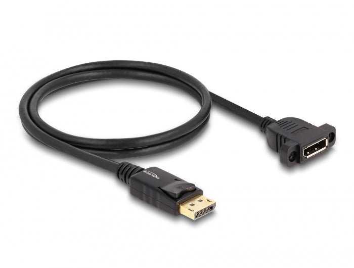 DeLOCK DisplayPort Verlängerung DP 1.4 8K 60 Hz – 1 m – verriegelbar