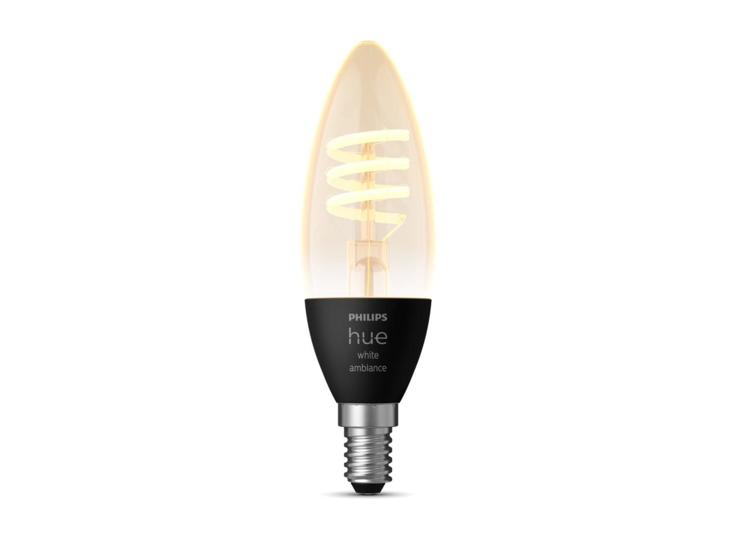 Philips Hue White Ambiance E14 LED-Leuchtmittel – 4,6W dimmbar, 2200–4500 K, für Bluetooth & Hue Bridge