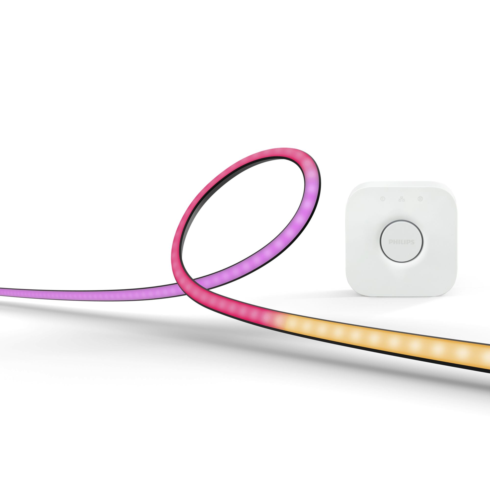 Philips Hue Lightstrip Starter-Set mit Bridge – Zigbee, Bluetooth – RGB + 2000–6500 K