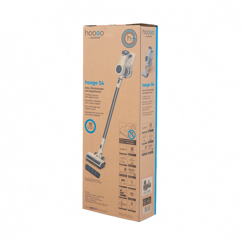 Hoogo Akkustaubsauger S4, 2-in-1 – 60 min, 400 W, Behälter 0,4 l