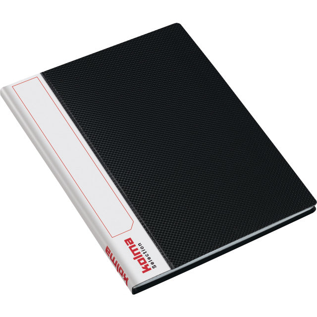 Kolma Sichtbuch Selection – 20 Sichttaschen, A5, glatt, glänzend, schwarz, Kunststoff