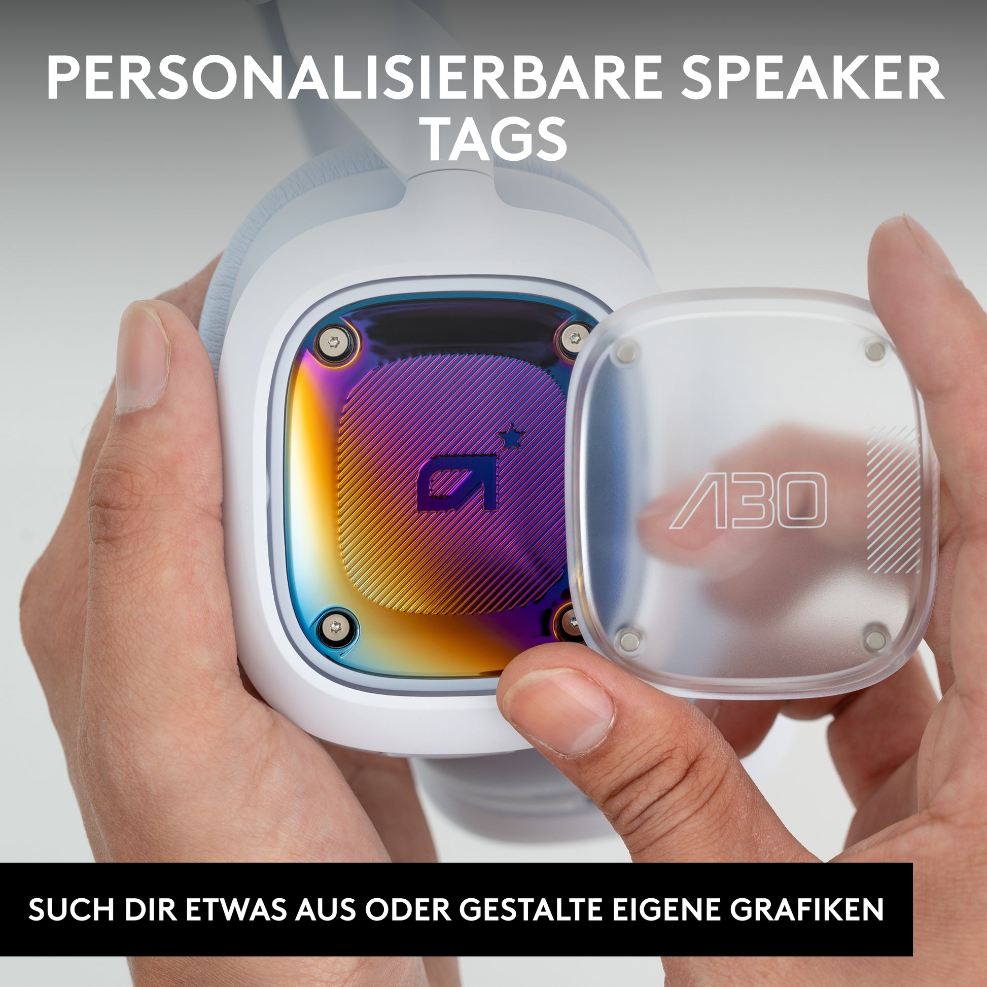 ASTRO Gaming A30 Gaming-Headset – Over-Ear, Stereo, Kabel + BT, mit USB-A-Dongle, Weiss