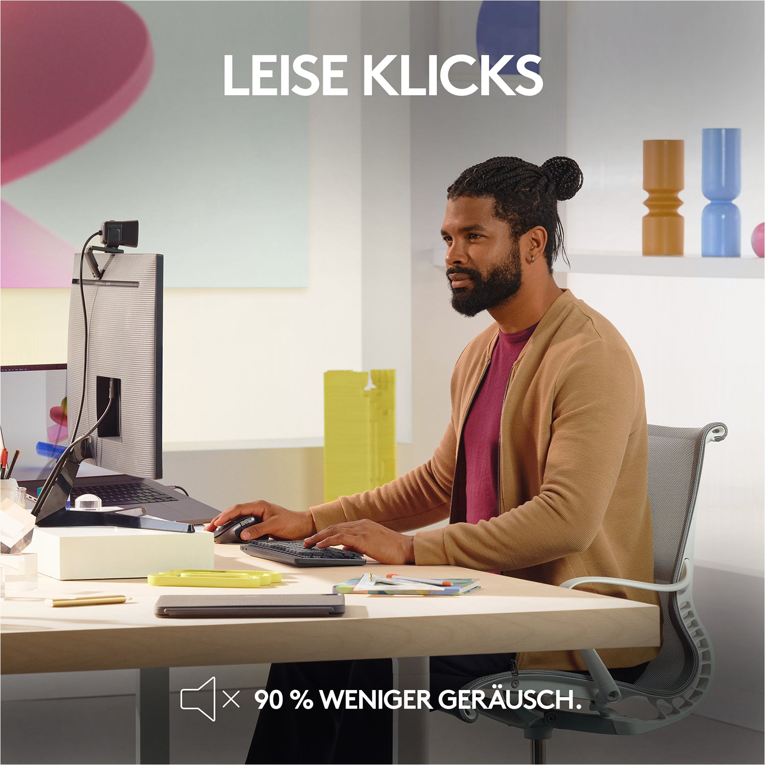Logitech MX Master 3S für Mac Maus – kabellos, Space Grau