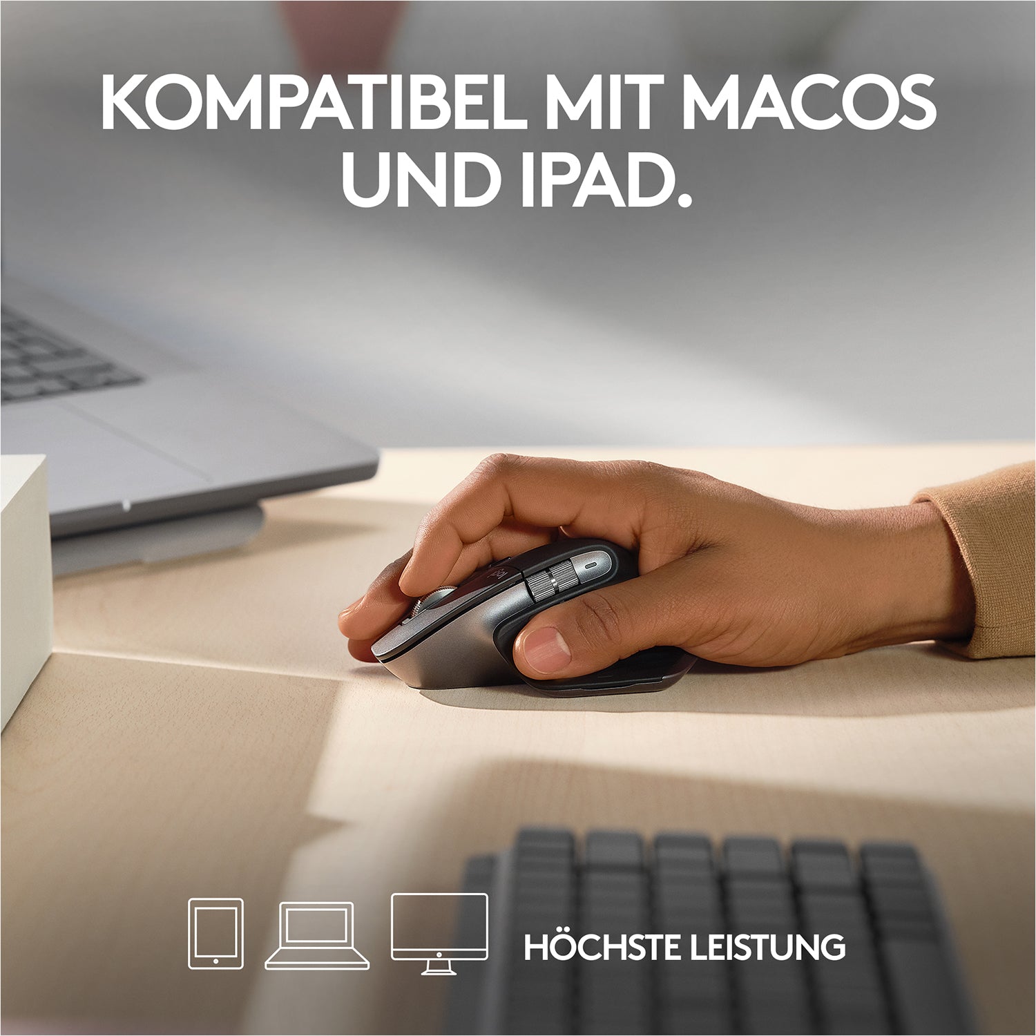 Logitech MX Master 3S für Mac Maus – kabellos, Space Grau