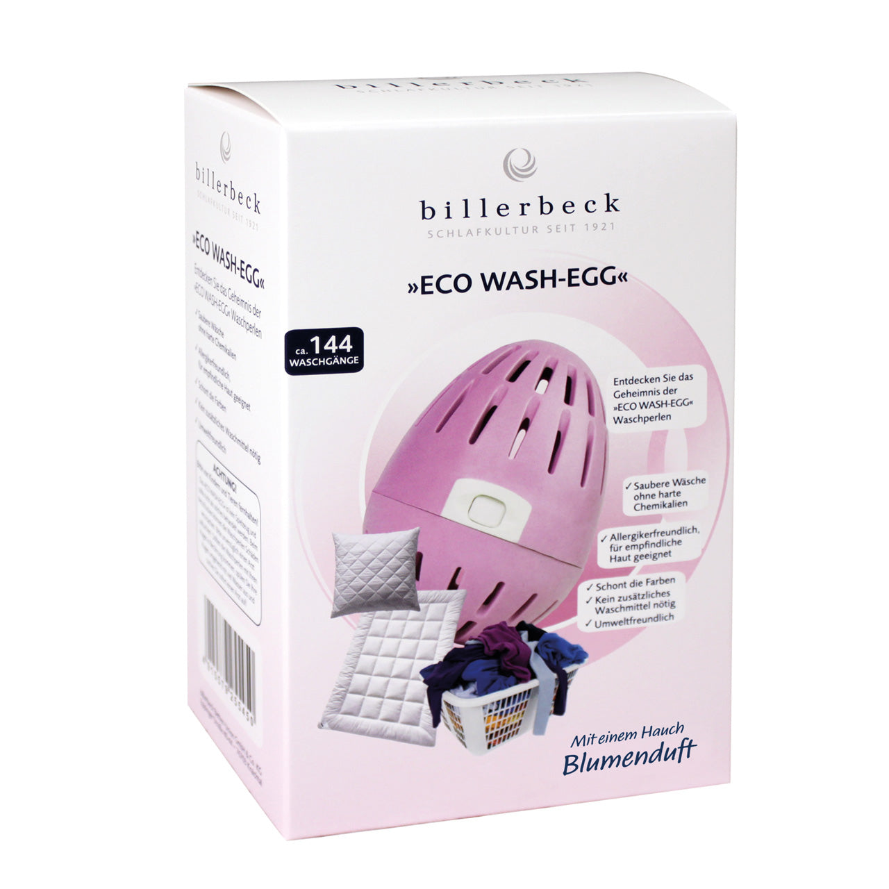 Billerbeck Spezialwaschmittel für Maschinenwäsche Wash Egg – Blumig – Kapseln – 500 g – 144 Wäschen