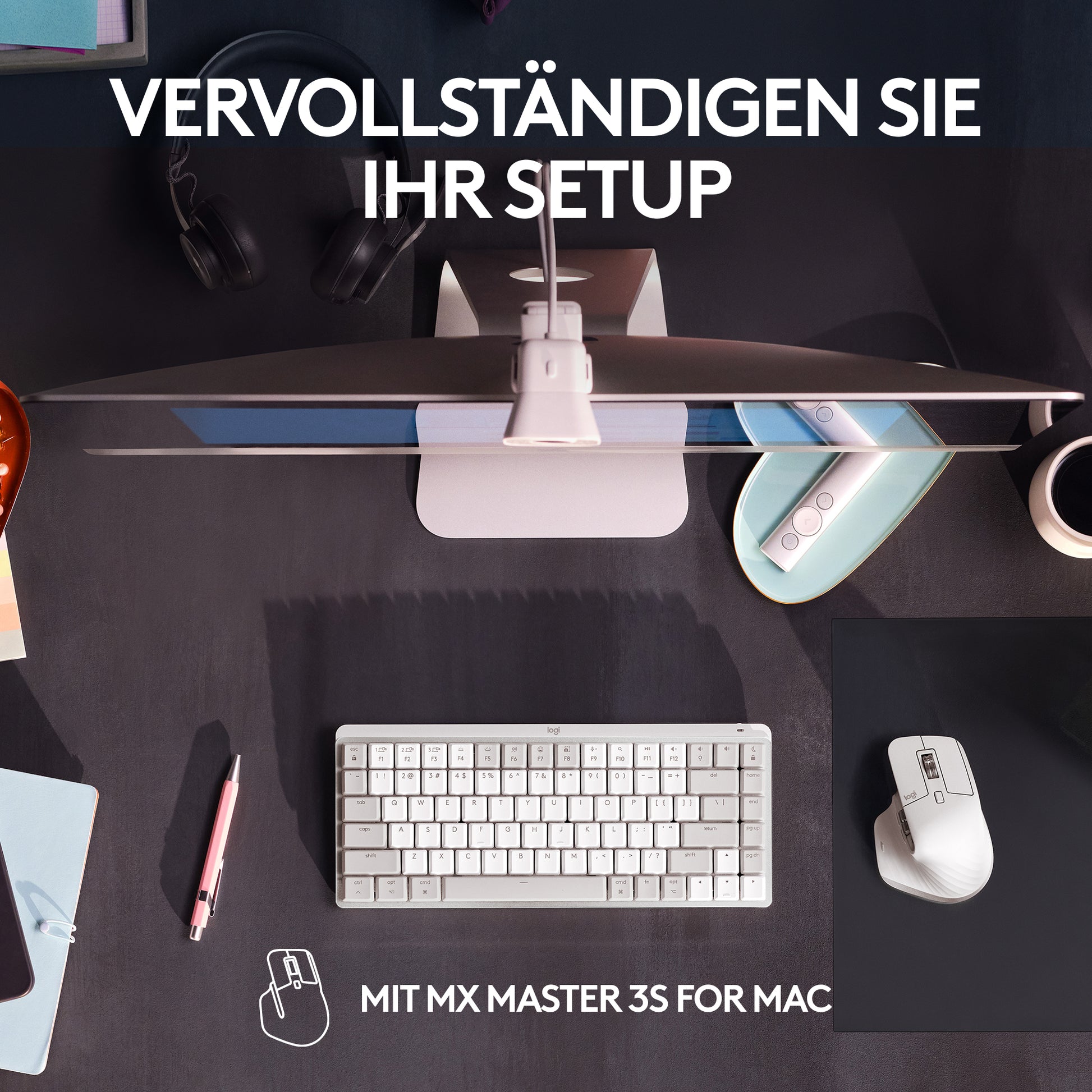 Logitech MX Mechanical Mini – Tastatur, kabellos (Bluetooth/2,4 GHz), CH-Layout (DE-CH), TKL – für macOS