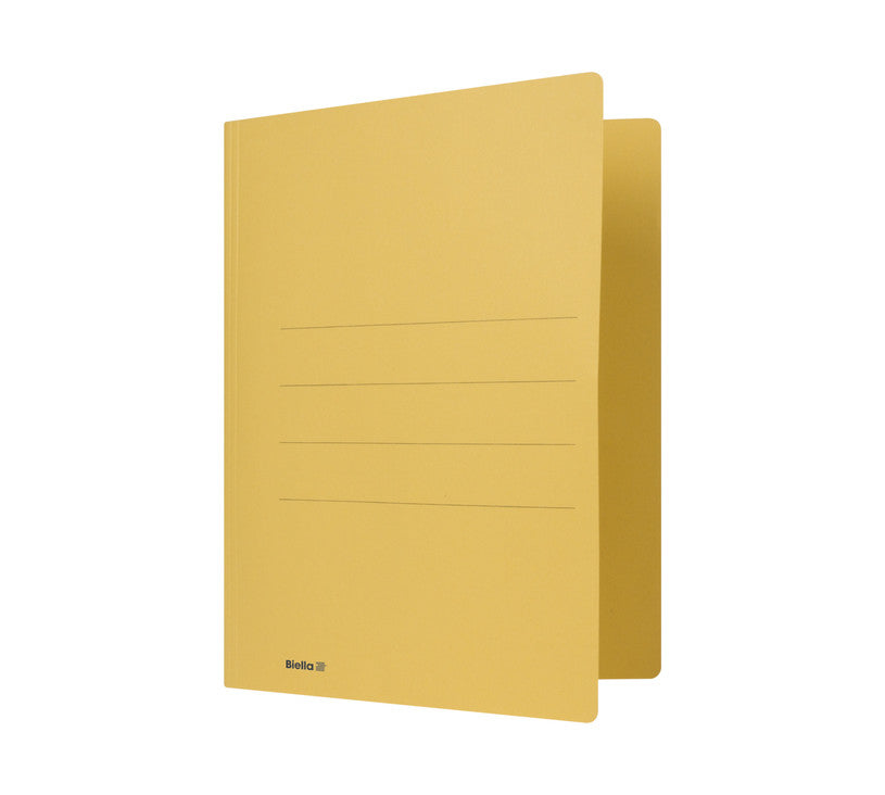 Biella Schnellhefter – A4, Karton, gelb, Heftzunge, Beschriftungslinien, 240 g/m², 1 Stk.