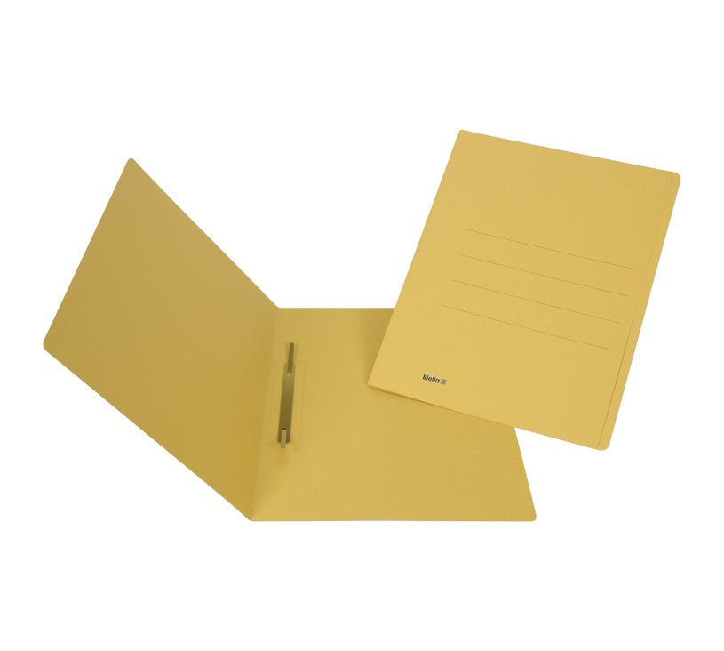 Biella Schnellhefter 25040320U – A4, Karton, Gelb, Heftzunge, 240 g/m², 50 Stk.