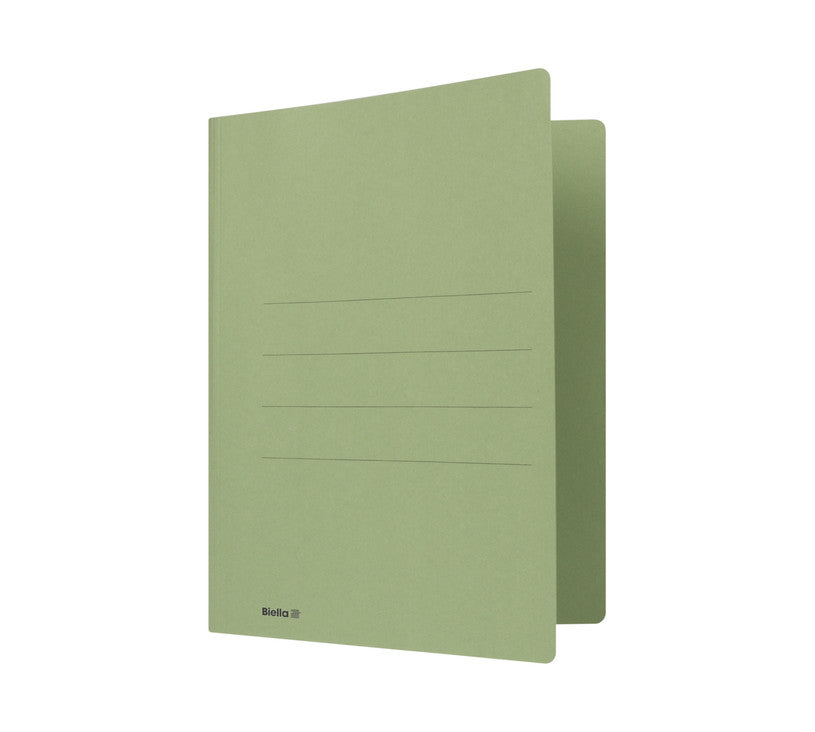 Biella Schnellhefter – A4, Karton, grün, mit Heftzunge, Beschriftungslinien, 240 g/m²