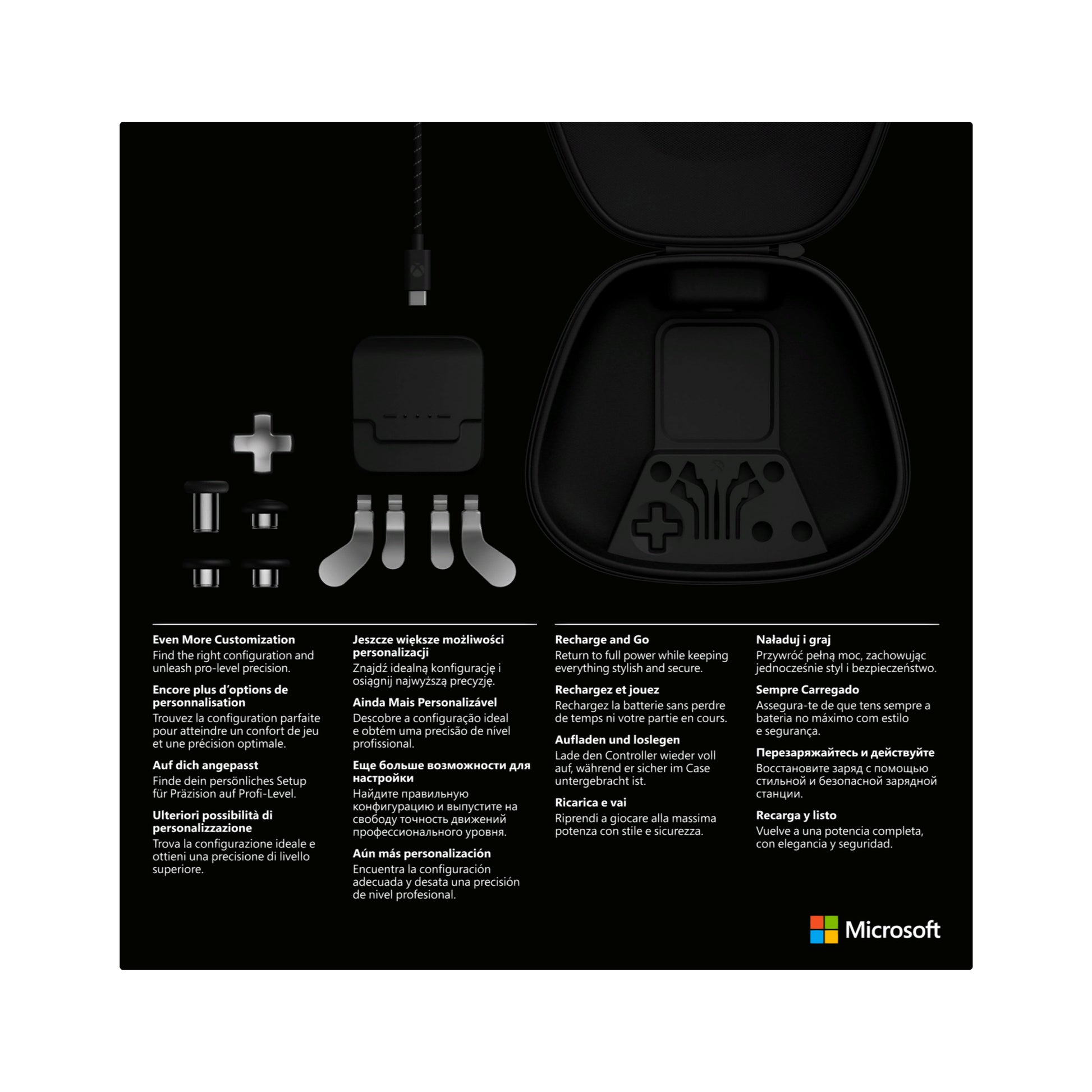 Microsoft Xbox Elite Series 2 – Spiele-Controller-Zubehör, Schwarz/Silber