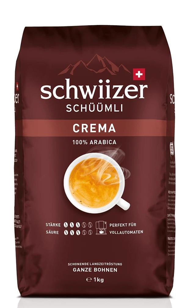 Schwiizer Schüümli Crema – Bohnenkaffee – Café Crème, mittel, 1 kg