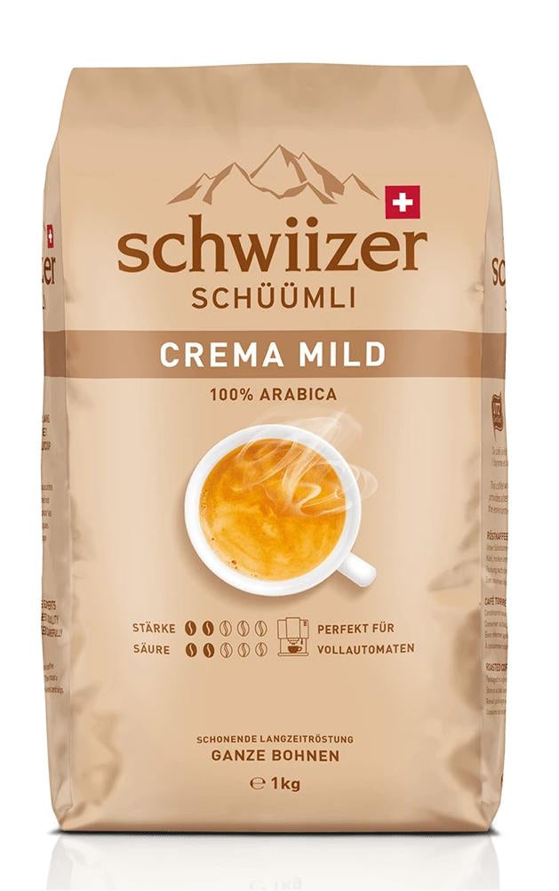 Schwiizer Schüümli Crema Mild – Bohnenkaffee – Kaffee, hell, 1 kg