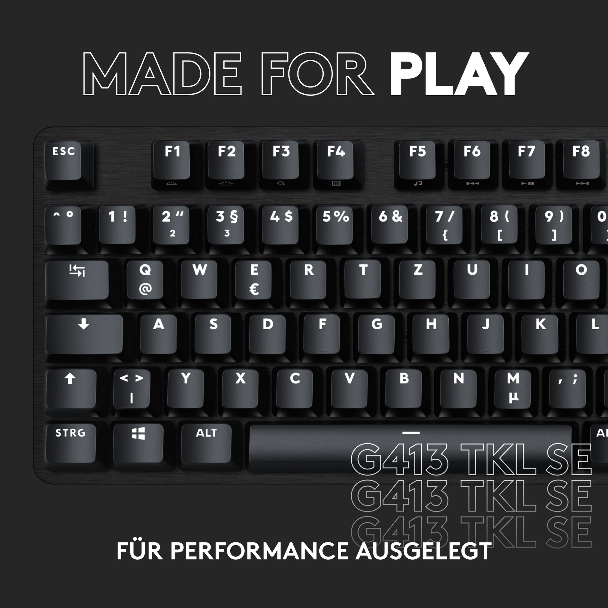 Logitech G G413 TKL SE – Gaming-Tastatur TKL – Mechanisch – USB-A – QWERTZ (CH) – Schwarz – Ohne Ziffernblock