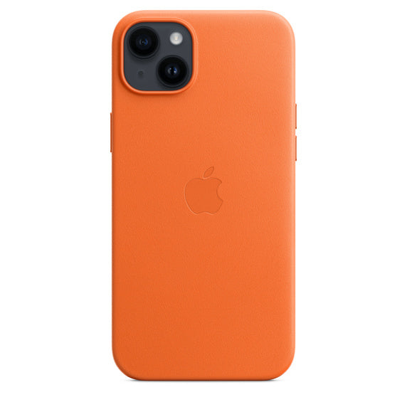 Apple Backcover – für Apple iPhone 14 Plus – orange – Leder – MagSafe kompatibel