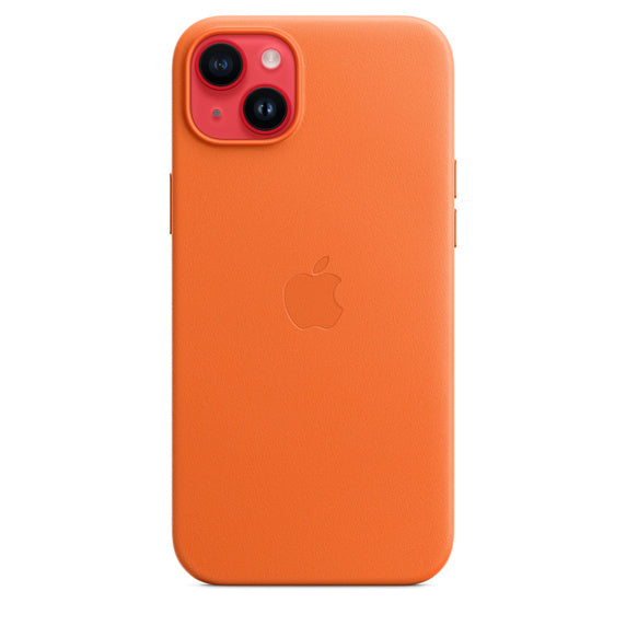Apple Backcover – für Apple iPhone 14 Plus – orange – Leder – MagSafe kompatibel