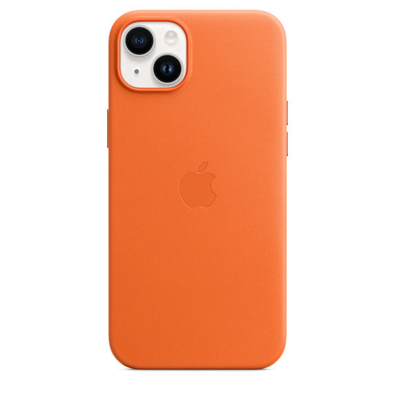 Apple Backcover – für Apple iPhone 14 Plus – orange – Leder – MagSafe kompatibel