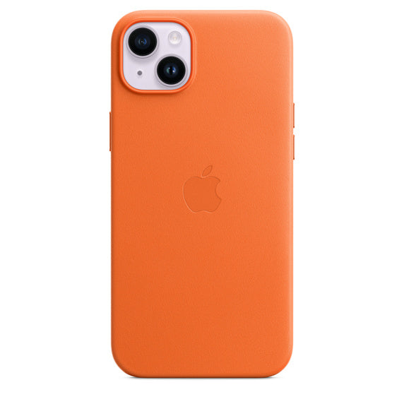 Apple Backcover – für Apple iPhone 14 Plus – orange – Leder – MagSafe kompatibel