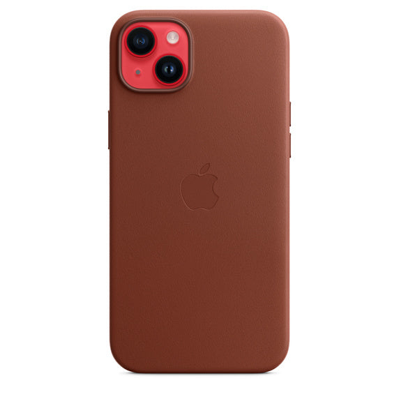 Apple Backcover – für Apple iPhone 14 Plus – braun – Leder, MagSafe-kompatibel