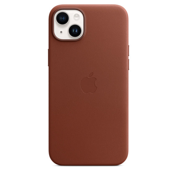 Apple Backcover – für Apple iPhone 14 Plus – braun – Leder, MagSafe-kompatibel