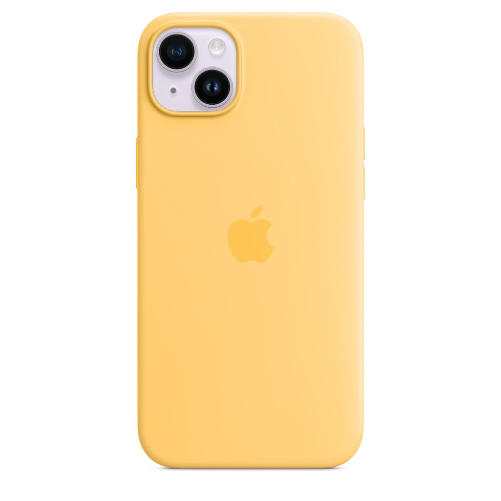 Apple Backcover – für Apple iPhone 14 Plus, MagSafe, Silikon+Mikrofaser, Sunglow