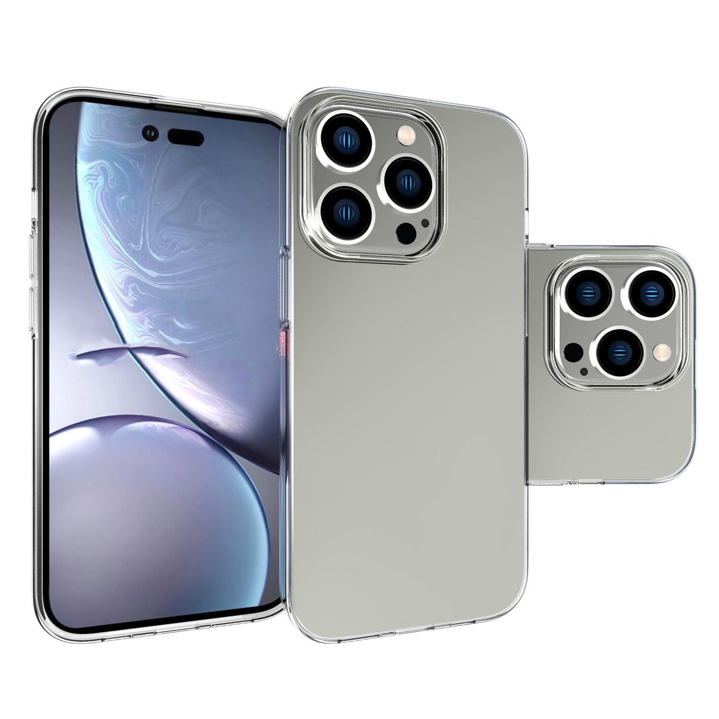eSTUFF LONDON Backcover – für Apple iPhone 14 Pro, TPU, Transparent
