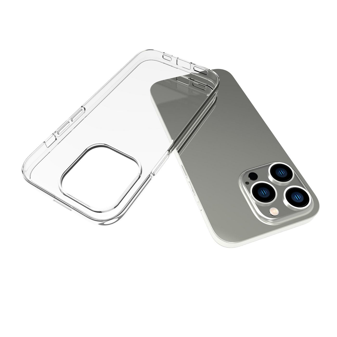 eSTUFF LONDON Backcover – für Apple iPhone 14 Pro, TPU, Transparent