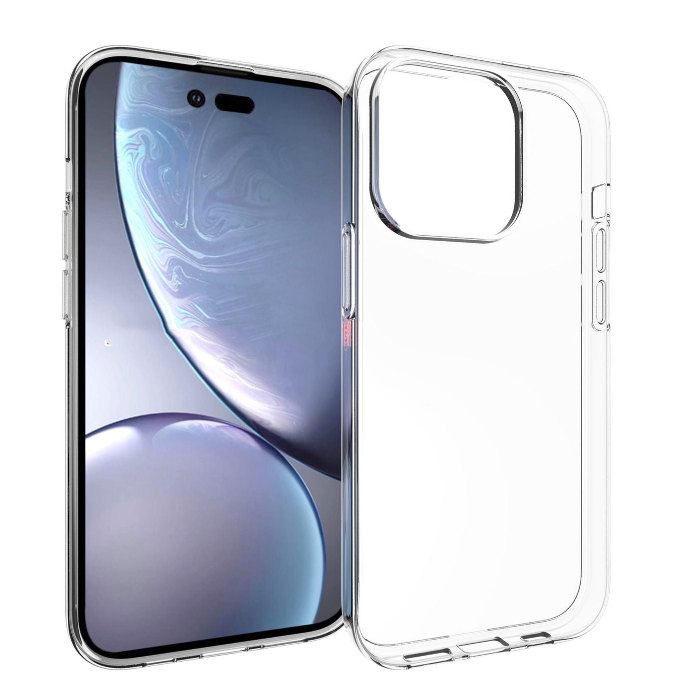 eSTUFF LONDON Backcover – für Apple iPhone 14 Pro, TPU, Transparent, stossfest