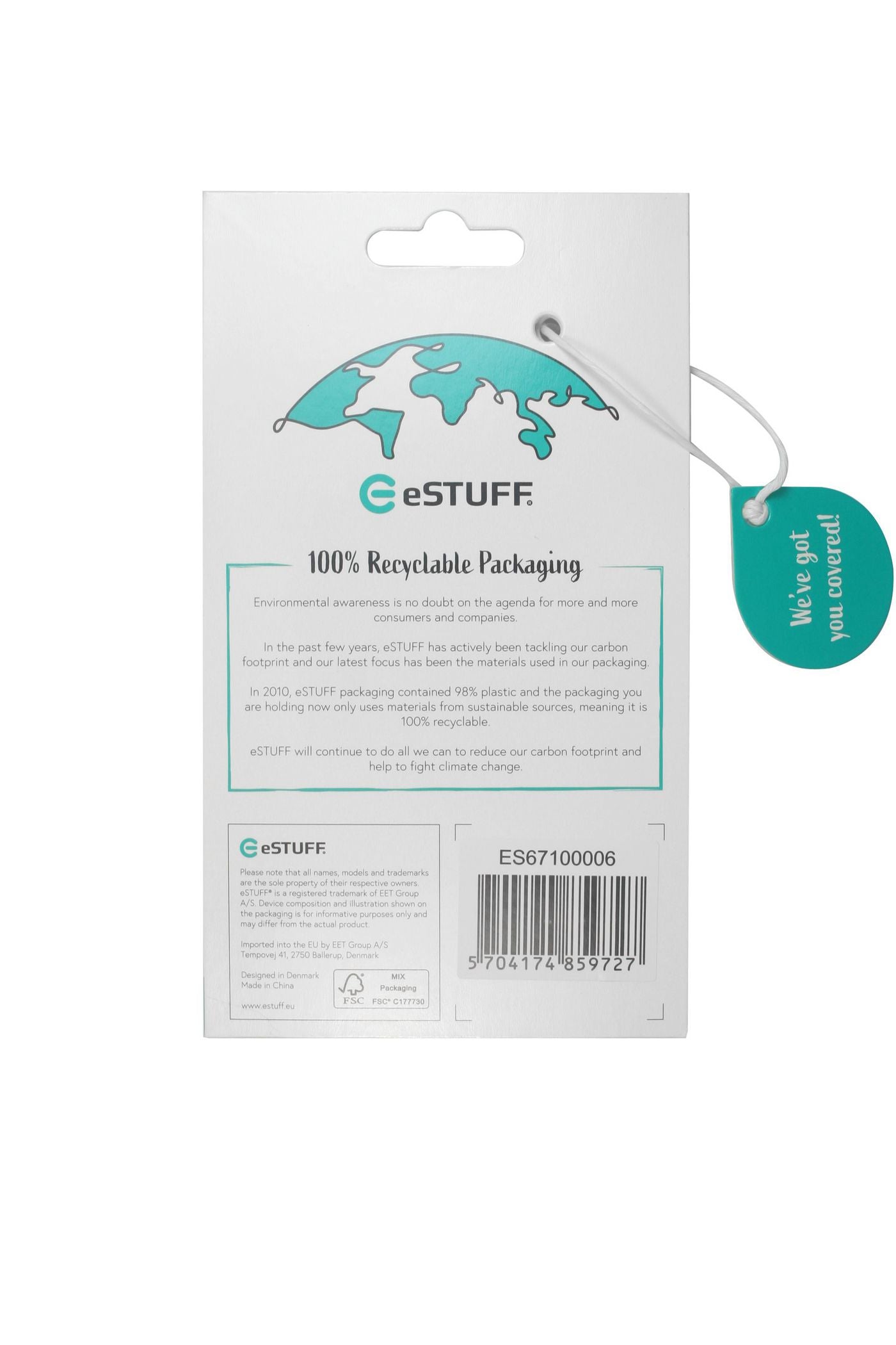 eSTUFF LONDON Backcover – für Apple iPhone 14 Pro, TPU, Transparent
