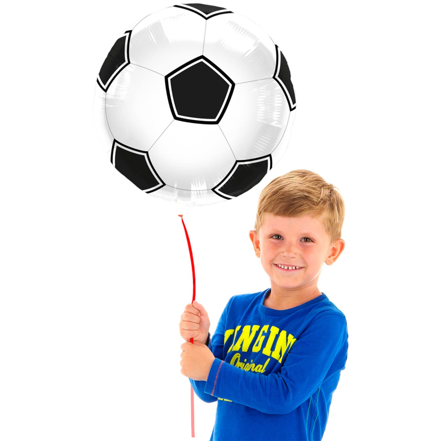Folat Folienballon Fussball – Schwarz/Weiss – 43 cm – Folie – 1 Stk