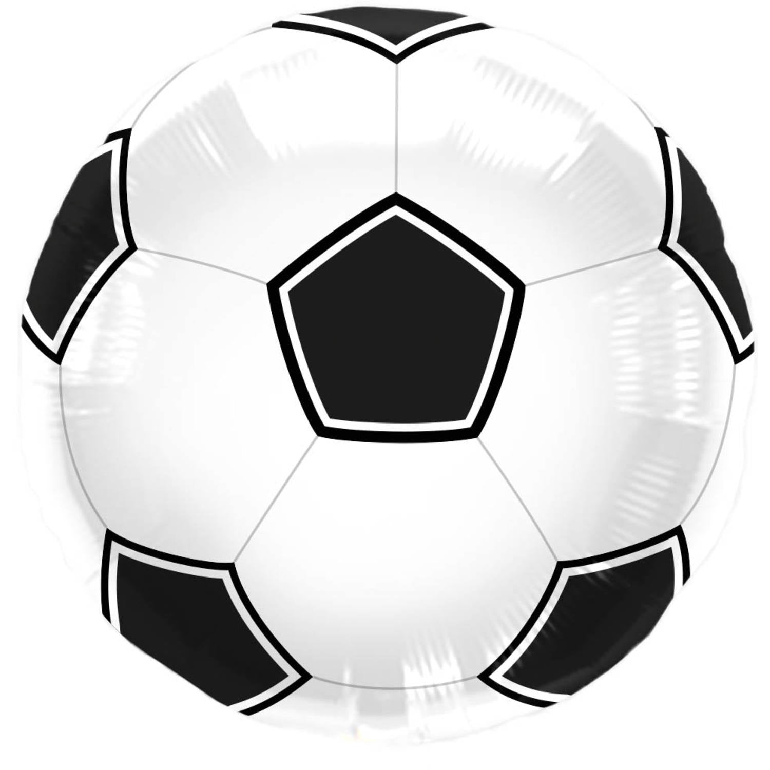 Folat Folienballon Fussball – Schwarz/Weiss – 43 cm – Folie – 1 Stk