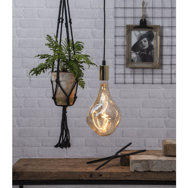 Star Trading Leuchtmittel E27 A165 – Warmweiss 2000 K, 220 lm, 3,8 W, dimmbar – IP44 – 1 Stk. – Gold, Glas
